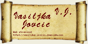 Vasiljka Jovčić vizit kartica